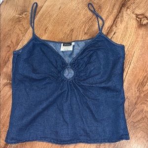 Blue denim cami